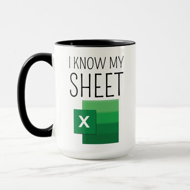 Taza Funny Work Colleague Spreadsheet Gift Coffee Mug,  (Izquierda)