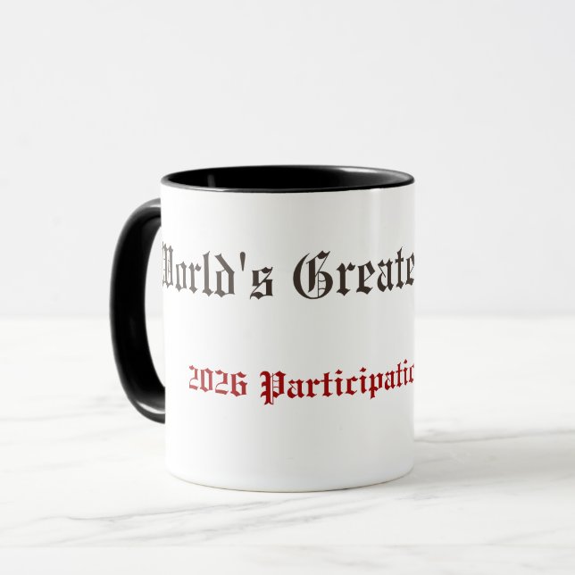 Taza Funny World's Greatest Father Participation Award  (Anverso izquierdo)