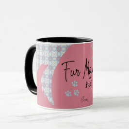 Taza FUR MAMA COMBUSTIBLE rosa y azul