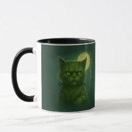 Taza Furankenstein satírico - Gato con título de Gótico