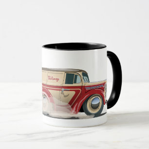 Taza Furgoneta de reparto de dibujos animados retro
