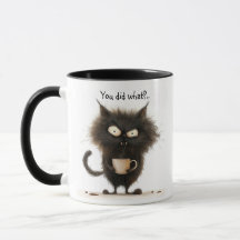 Furioso Gato Mug "¿Hiciste qué? Dead Head Fred