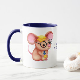 Taza Furry Cheese Man Business Mouse Tie Glasses Nerdy