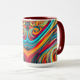 Taza Fusión de Onda de Color – Arte Moderno de Remolino