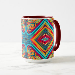 Taza Fusión de Onda de Color – Arte Moderno de Remolino