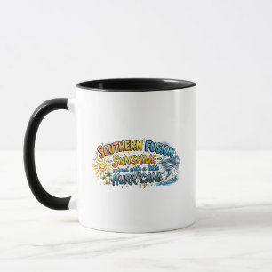 Taza Fusión del sur Huracán soleado Sassy de dos caras