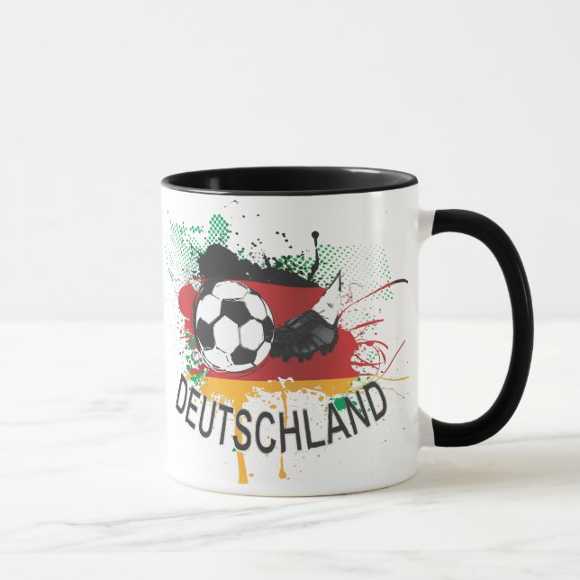 Taza Fußball del fútbol de Alemania Deutschland (Derecha)