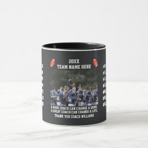Taza Fútbol Gracias Entrenador De Los Jugadores Del Equ