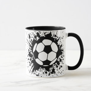 Taza fútbol mancha.