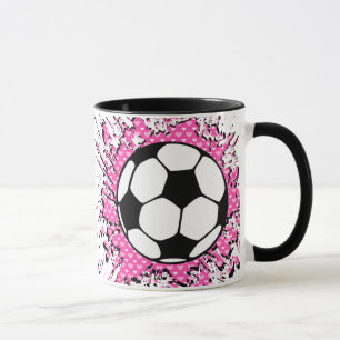 Taza fútbol mancha.