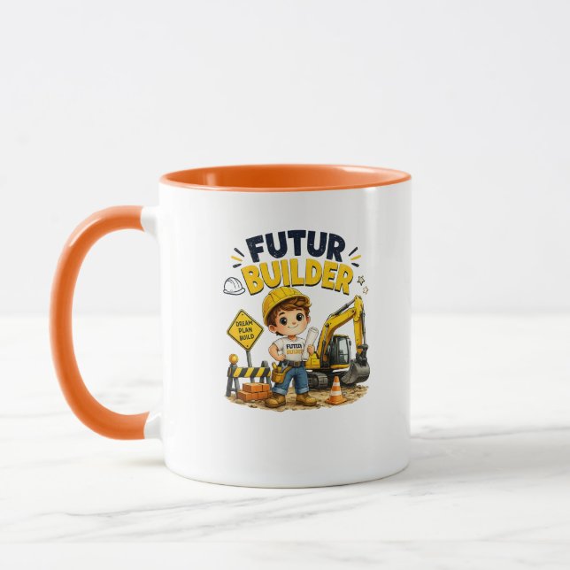 Taza Future Builder Cute Construction Kid Mug (Izquierda)