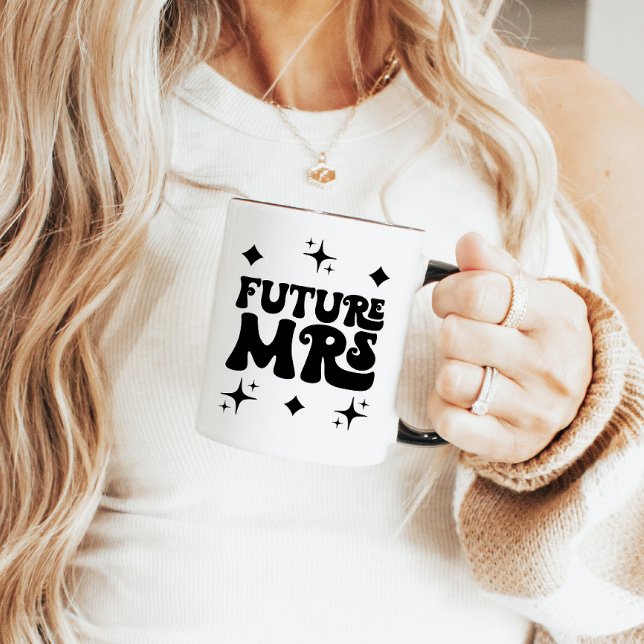 Taza Futuro Retro Moderno Sra. Engagement Coffee Mug (Subido por el creador)