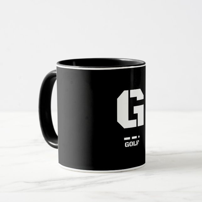 Taza G (Golf) Código Fonético de Alfabeto y Morse de la (Anverso izquierdo)