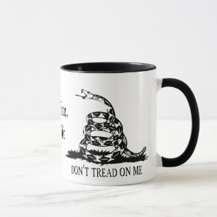 Taza Gadsden - no pise en mí, libre vivo ni muera