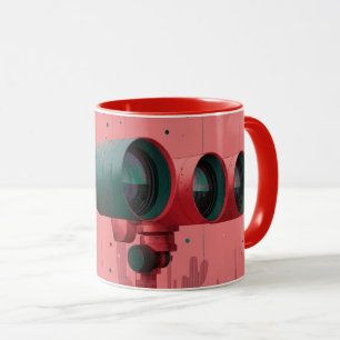 Taza Gafas de observación estilizadas, probablemente un