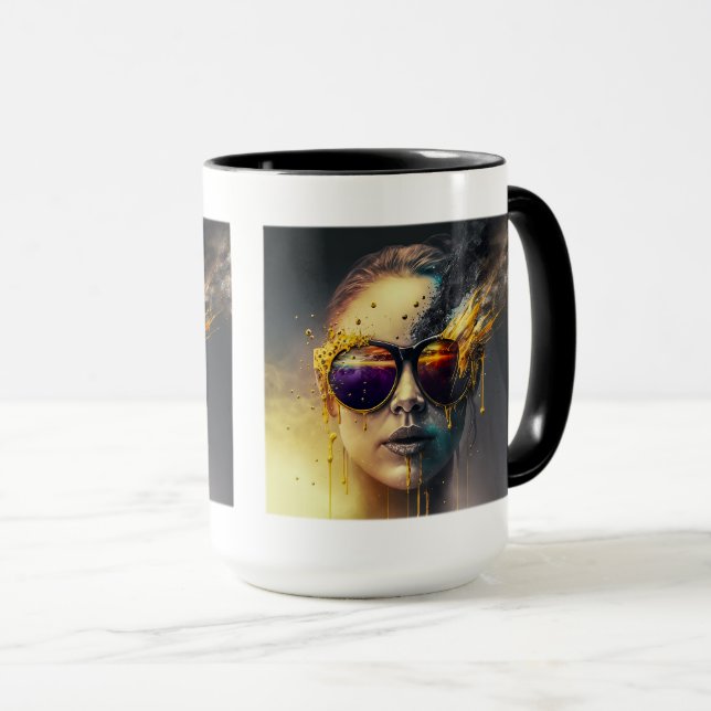 Taza Gafas quemadas Mug Combo, 15 oz (Anverso derecho)