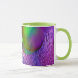 Taza Galaxia abstracta de la púrpura del verde del