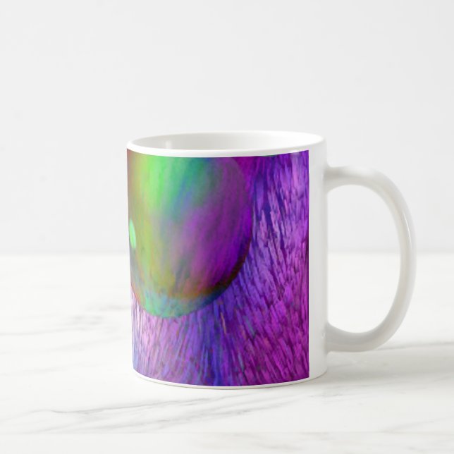 Taza Galaxia abstracta de la púrpura del verde del (Derecha)