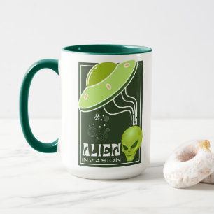 Taza Galaxia Alien Invasion UFO