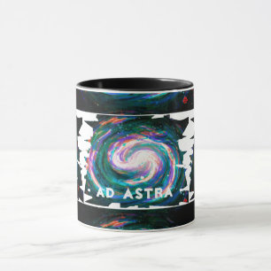 Taza Galaxia pintada a mano con tu texto
