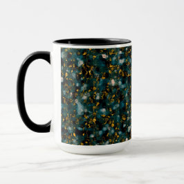 Taza Galaxias Azul Negro y Cobre