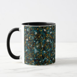 Taza Galaxias Negro Azul & Oro