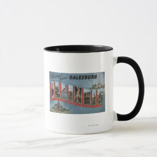Taza Galesburg, Illinois - Escenas de letras grandes