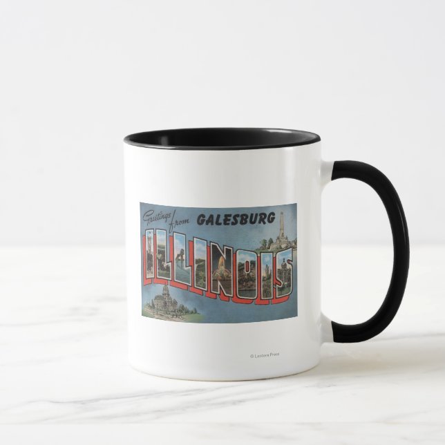 Taza Galesburg, Illinois - Escenas de letras grandes (Derecha)