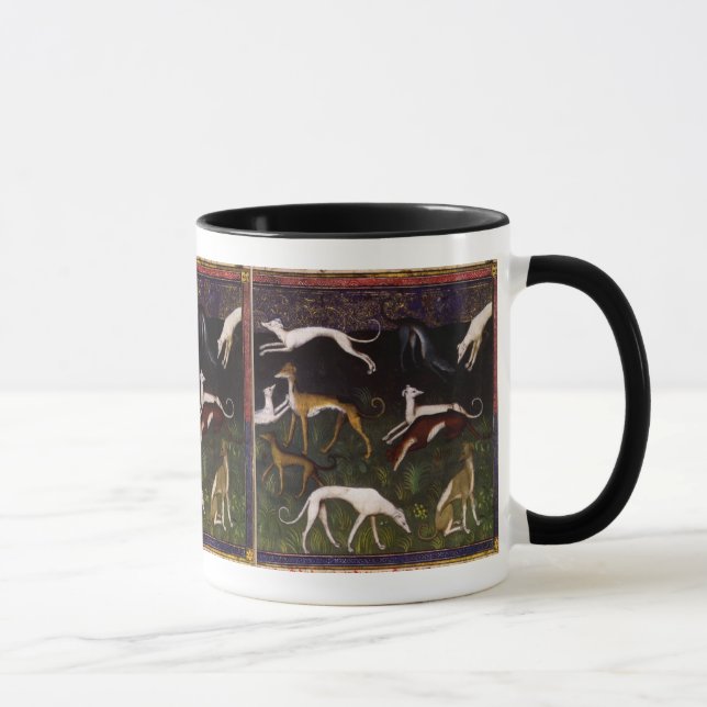 Taza Galgos medievales en las maderas profundas (Derecha)