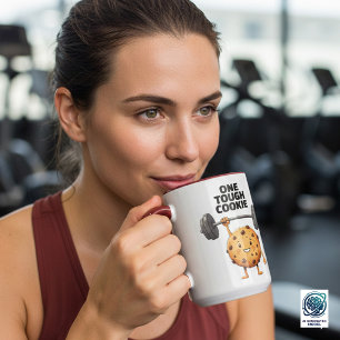 Taza Galleta Dura Divertida Levantando Barra de Pesas
