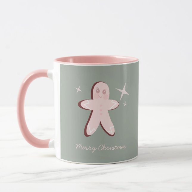 Taza Galletas de jengibre retro Groovy Navidad   (Izquierda)