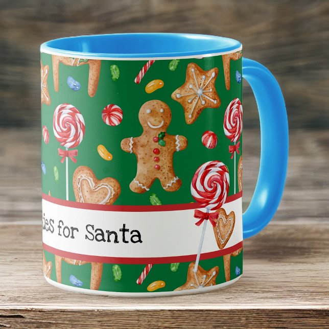 Taza Galletas de Navidad para Santa Verde (Subido por el creador)