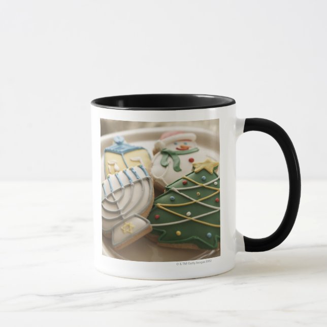 Taza Galletas del navidad y de Jánuca en la placa, (Derecha)