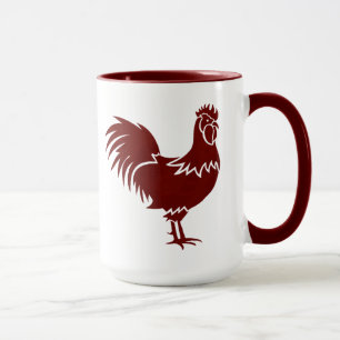 Taza Gallo de campo fresco y rústico
