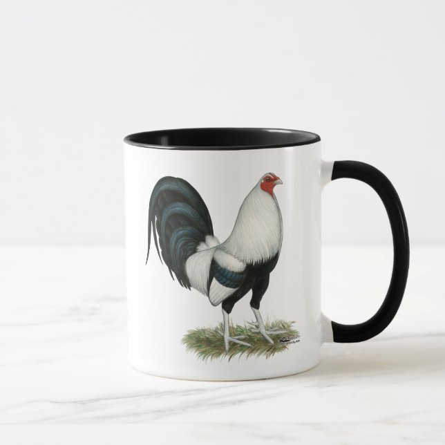 Taza Gallo de pelea de plata de Duckwing (Derecha)