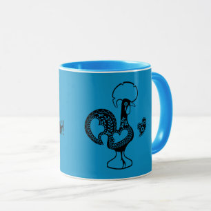 Taza Gallo portugués Bom dia - Buenos días cita