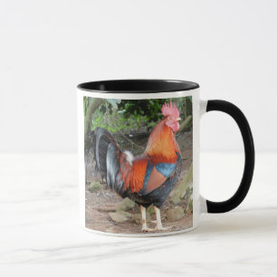 Taza Gallo rojo colorido