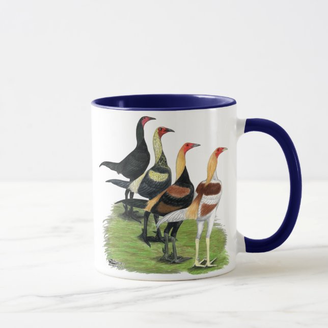 Taza Gallos de juego modernos (Derecha)