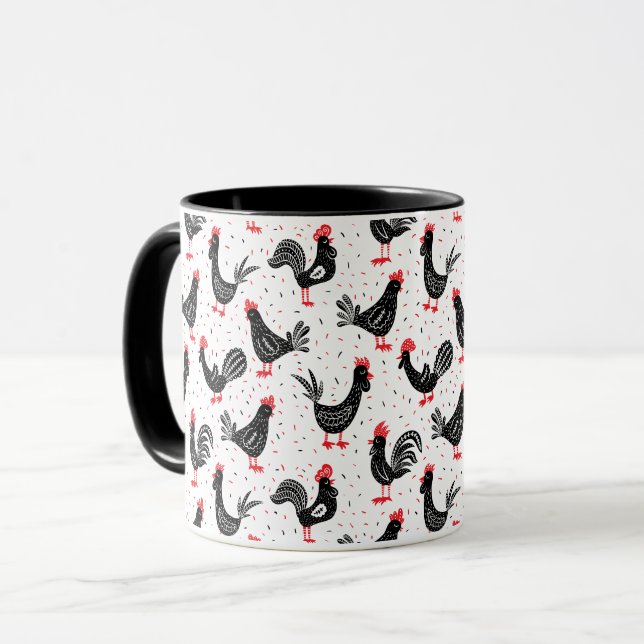 Taza Gallos rústicos (Anverso izquierdo)