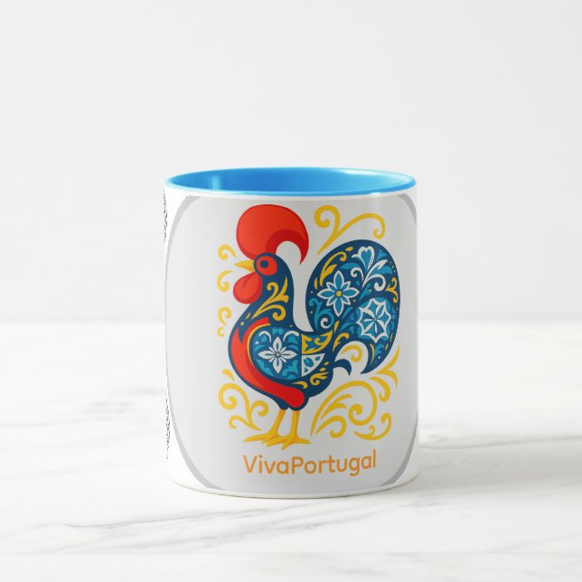 Taza Galo de Barcelos Mug – Portuguese Rooster Azulejo  (Centro)