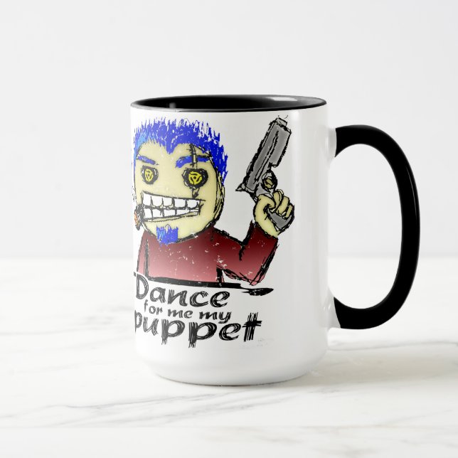 Taza Gamberro que fuma del cigarro con un arma (Derecha)