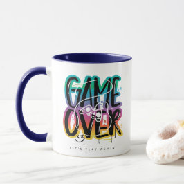 Taza Game over graffiti joystick gamer