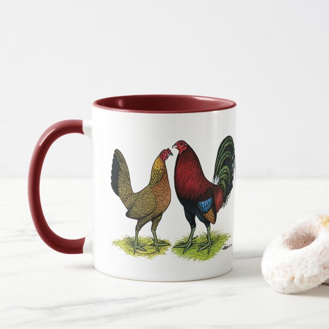 Taza Gamefowl Pair (Con donut)