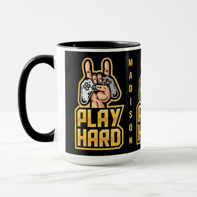 Taza Gamer de nombre personalizado (Izquierda)
