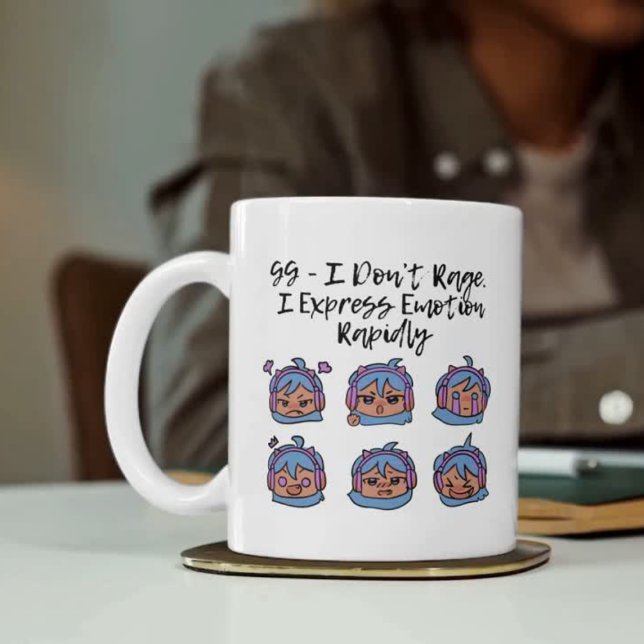 Taza Gamer Girl I Don’t Rage Kawaii Gaming Humor (Subido por el creador)
