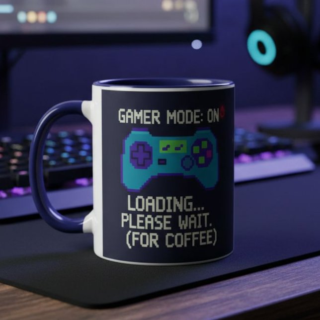 Taza Gamer Mode On Loading Coffee Quote Mug (Subido por el creador)