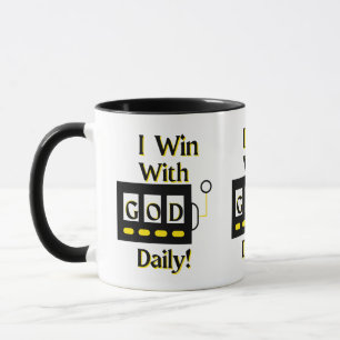 Taza Gana Con Dios Diariamente Mug De Dos Tonos