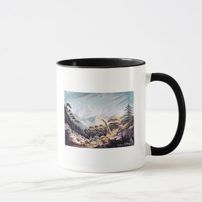 Taza Ganaderos nepaleses en el Himalaya, 1826 (Derecha)
