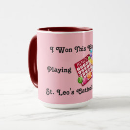 Taza Ganadores del Bingo Rojo y Rosa Mug