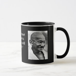 Taza Gandhi sonriente